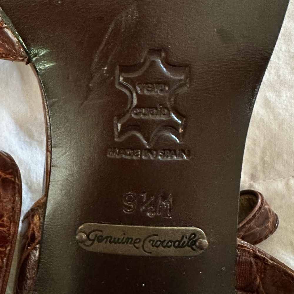 NWOT Giorgio’s of Palm Beach Genuine Crocodile Heels - Picture 7 of 13